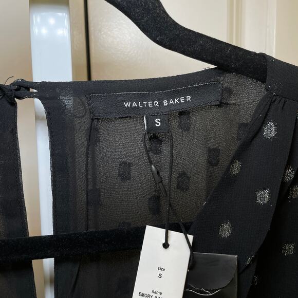 NWT Walter Baker Emory Jumpsuit - Women S - Black and Silver - Picture 7 of 10